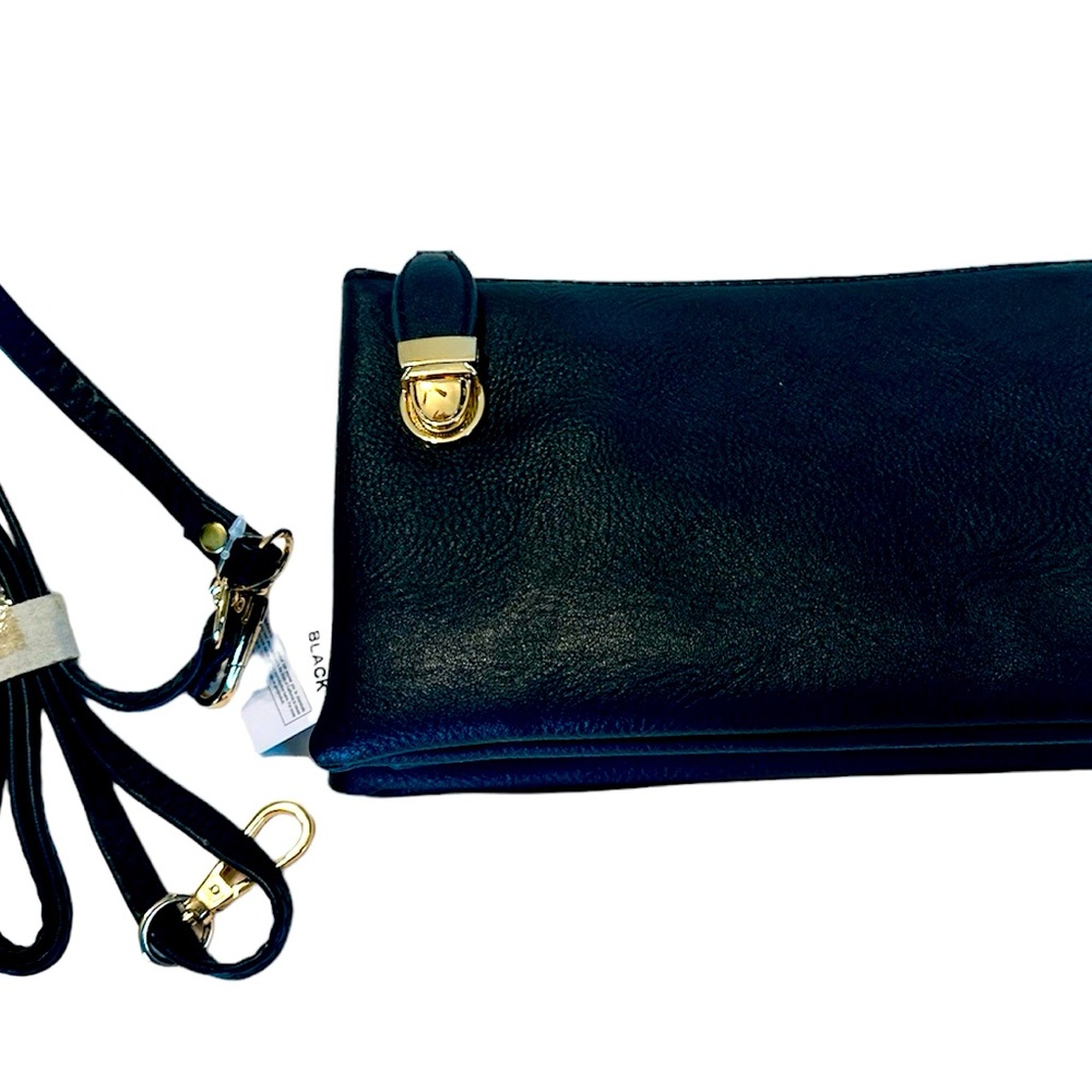 Women’s Mini Bag by Ampollena 8x5 with Strap /  snap shut Black